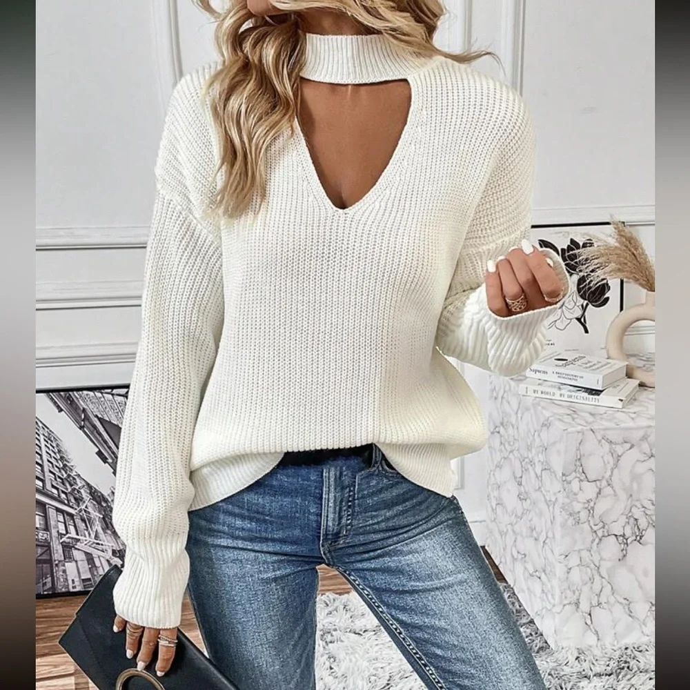 Boho cutout sweater top - Picture 13 of 16